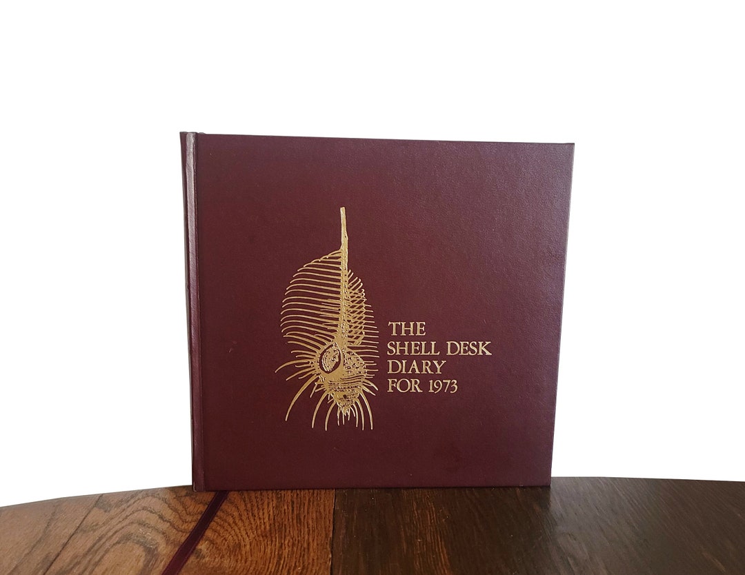 Vintage Diary Planner Shell Desk Diary of 1973 - Vintage Calendar Daily ...