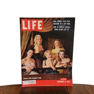 Vintage Life Magazine Broadway Acting Stars Plus Many Political Articles and More Plus 1950s Advertising November 21 1955 image 1