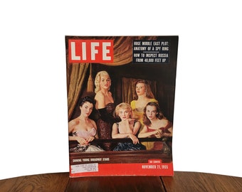 Vintage Life Magazine Broadway-acteurs plus veel politieke artikelen en meer plus reclame uit de jaren vijftig - 21 november 1955