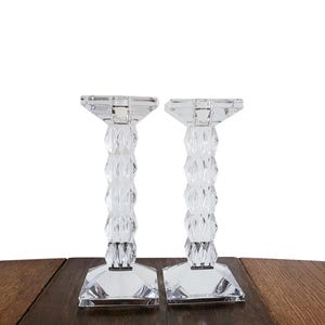 Vintage Candlesticks Waterford Crystal Decor - Marquis by Waterford Set of Two Candlesticks - Vintage Decor