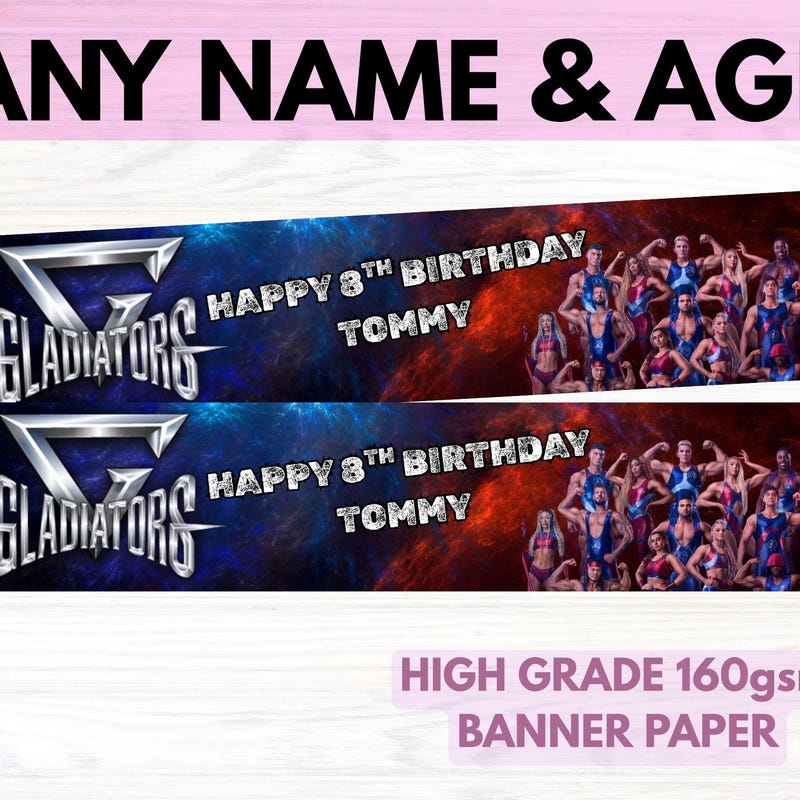 Gladiators Banner Etsy UK gladiators-banner-etsy-uk