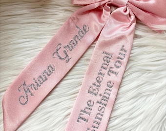 long stain hair bow clip - Ariana Grande - concert bow