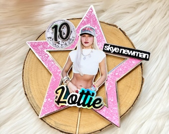 Skye Newman personalised 3D cake topper with name & age