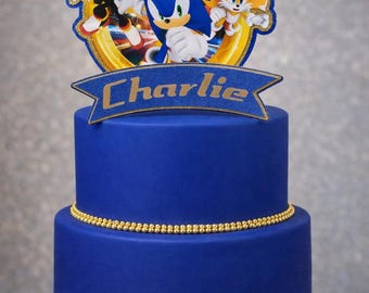 PERSONALISED SONIC  Cake Topper /Cake Decoration Birthday Party