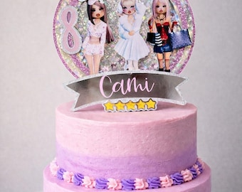 personalised Dress to Impress shaker Cake Topper