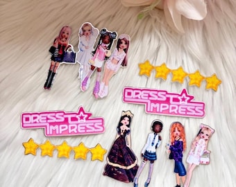 12 Dress to impress inspried card cupcake toppers with or without sticks