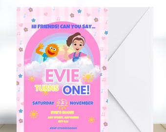 Printed Personalised Ms Rachel Birthday Invitations | Glossy Print, Free Envelopes (4x6)