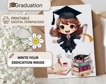 Congratulations on your graduation. Print it, cut it out, fold it, and write your personal message inside.