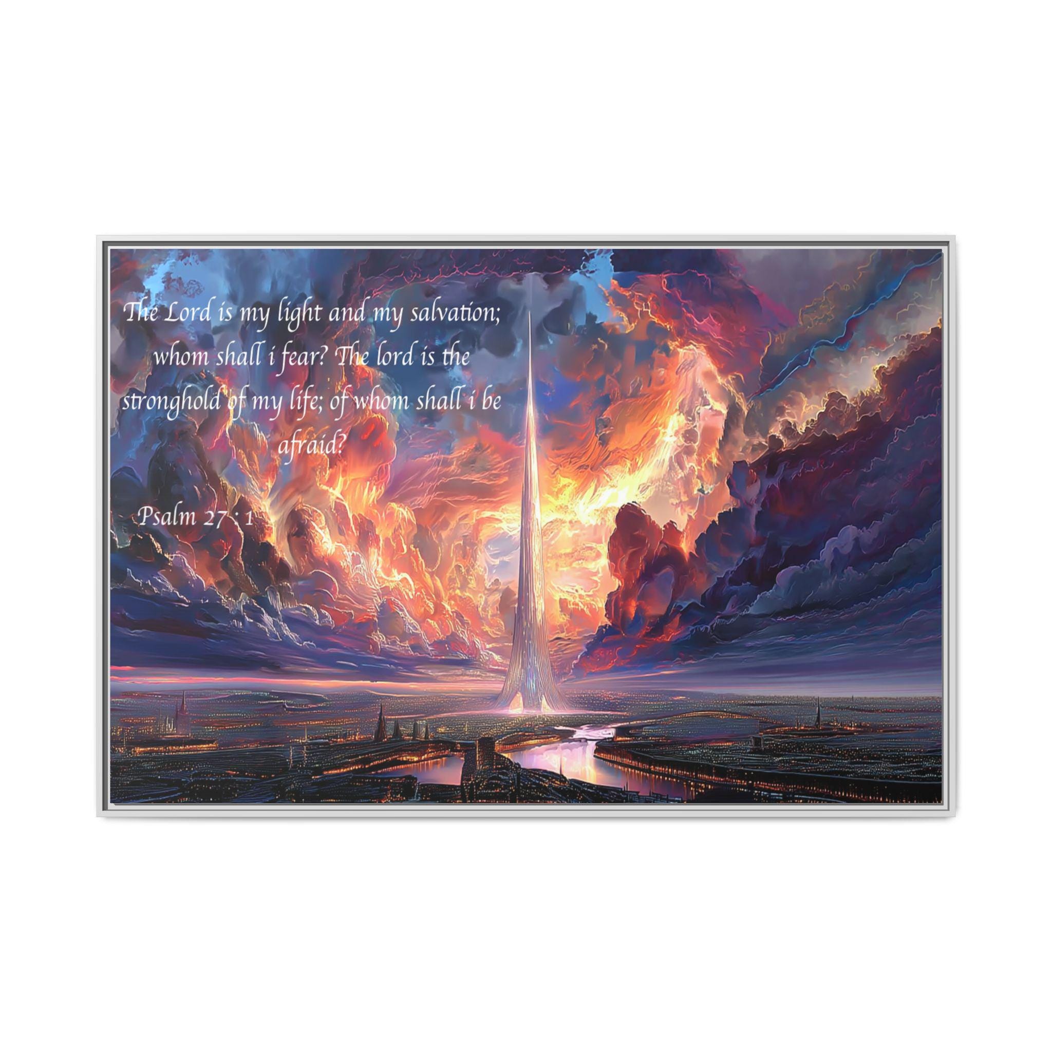 Psalm 27 Scripture Sunset Landscape Canvas - Etsy