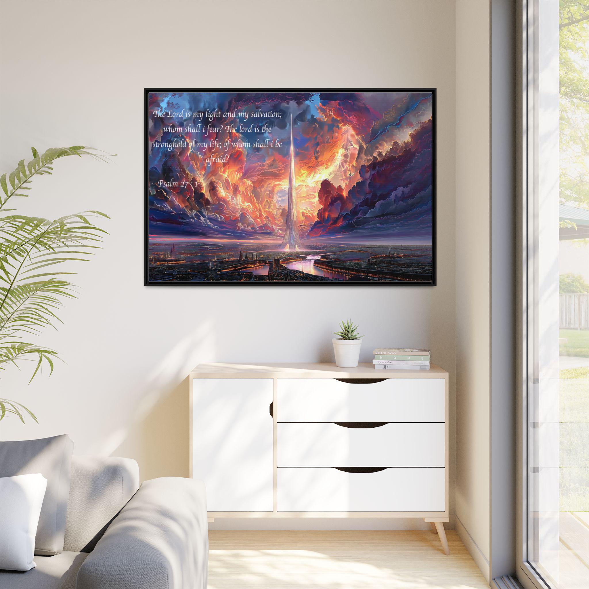 Psalm 27 Scripture Sunset Landscape Canvas - Etsy