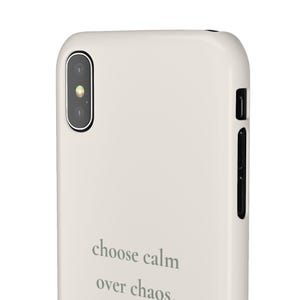 Choose Calm Over Chaos Phone Case, Minimal Beige iPhone Case | Soft Aesthetic Quote Case, Neutral Calm Cover image 18