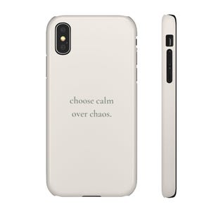 Choose Calm Over Chaos Phone Case, Minimal Beige iPhone Case | Soft Aesthetic Quote Case, Neutral Calm Cover image 17
