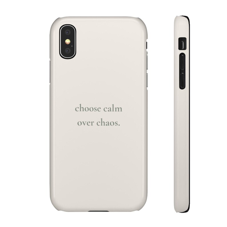 Choose Calm Over Chaos Phone Case, Minimal Beige iPhone Case | Soft Aesthetic Quote Case, Neutral Calm Cover image 17