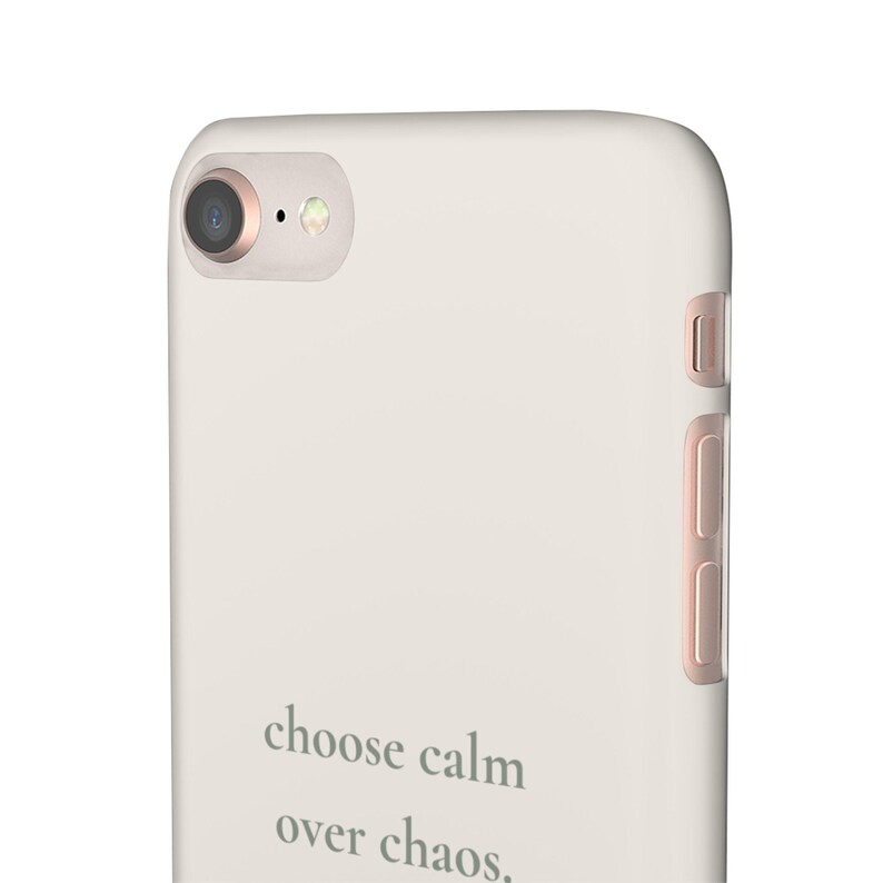Choose Calm Over Chaos Phone Case, Minimal Beige iPhone Case | Soft Aesthetic Quote Case, Neutral Calm Cover image 12