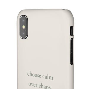 Choose Calm Over Chaos Phone Case, Minimal Beige iPhone Case | Soft Aesthetic Quote Case, Neutral Calm Cover image 20
