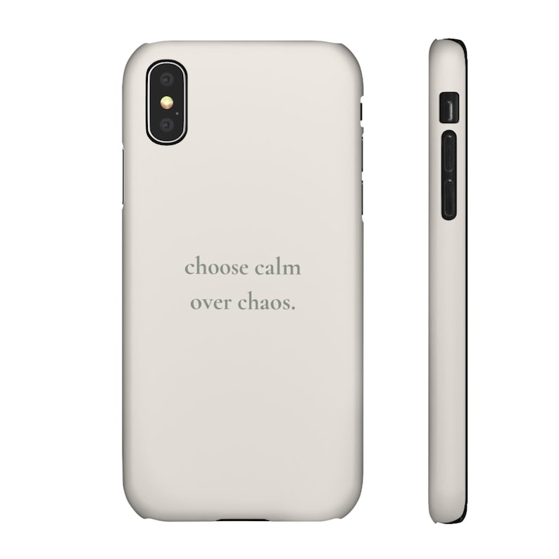 Choose Calm Over Chaos Phone Case, Minimal Beige iPhone Case | Soft Aesthetic Quote Case, Neutral Calm Cover image 19