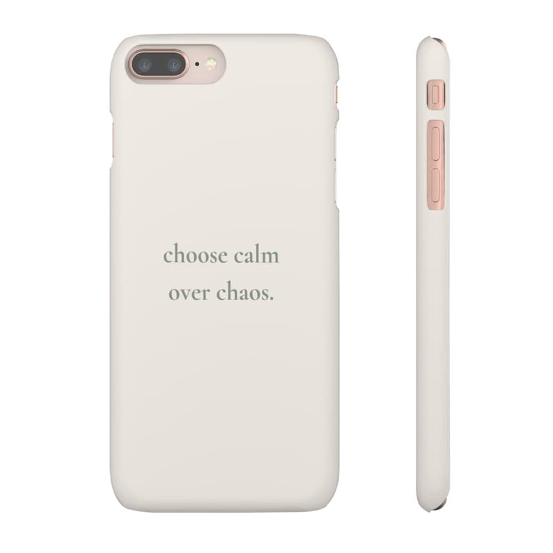 Choose Calm Over Chaos Phone Case, Minimal Beige iPhone Case | Soft Aesthetic Quote Case, Neutral Calm Cover image 15
