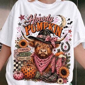 Pumpkin Patch Cowgirl PNG, Halloween Western PNG, Fall Cowgirl Shirt Design Download, Pumpkin Halloween Digital Download