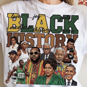 Black History PNG, Faux Embroidery Black History Month PNG, Black and Proud PNG, Afro Ancestors Design, African Heritage, Digital Download