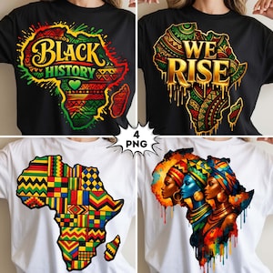 African Map PNG, Black History PNG, African Heritage Design, Afrocentric Digital Download, Black History Month PNG, Digital Download