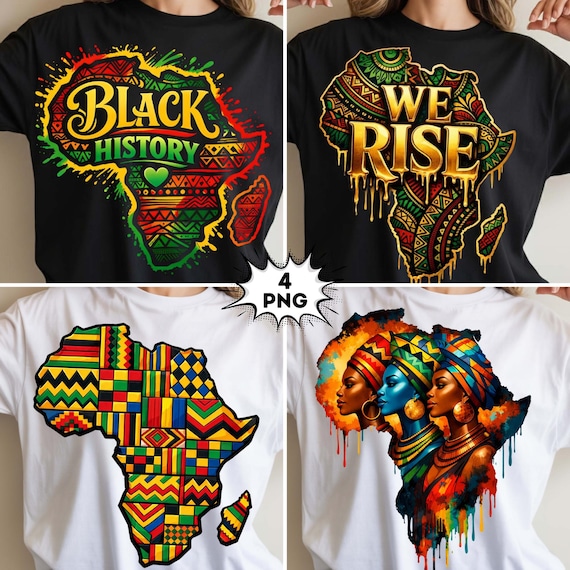 African Map PNG, Black History PNG, African Heritage Design, Afrocentric Digital Download, Black History Month PNG, Digital Download
