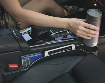 QUUREN Leather Car Seat Gap Filler Universal For Car SUV Truck Fit O