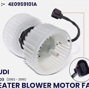 Ventilador del motor del soplador para Audi A8 S8 4E 4E2 4E8 Quattro 2002 a 2010, reemplazo del sistema de climatización de cabina 4E0959101A 4E0959102A, calentador único