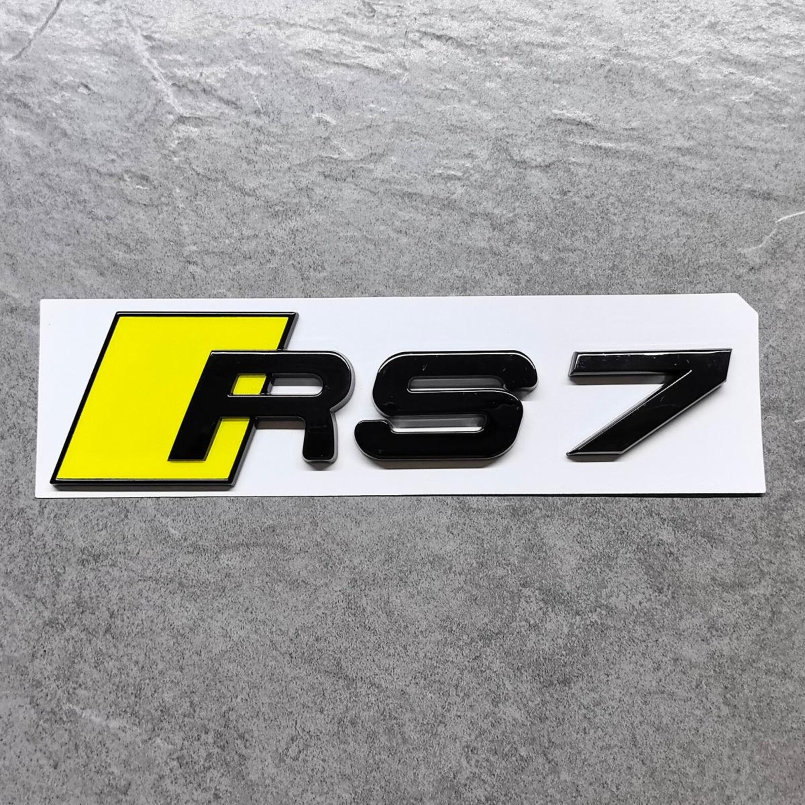C8 Rear Badging Gloss Yellow Black 3D Rear Trunk Emblem RS7 Badge for Audi A7 S7 RS7 C7 ...