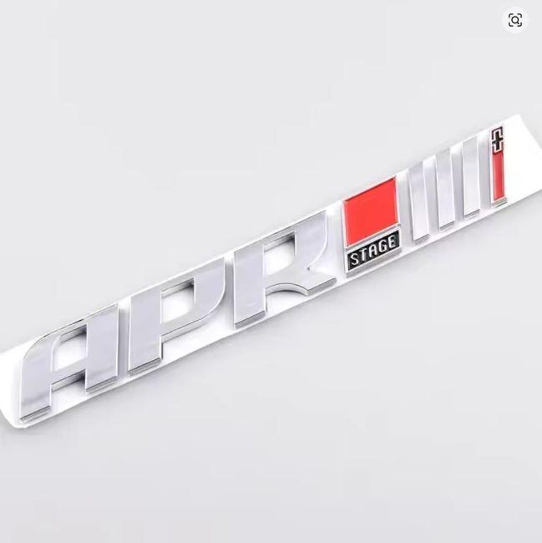 APR Stage 3 Plus Logo Car Emblem Badge Chrome Black Rear Trunk Sticker ...