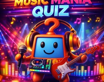 Music Mania Quiz Pack - UK Trivia Game (Printable & Digital Download)