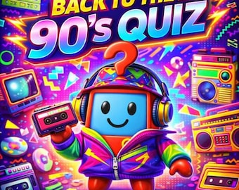 Back To The 90's Quiz Pack - UK Trivia Game (Printable & Digital Download)