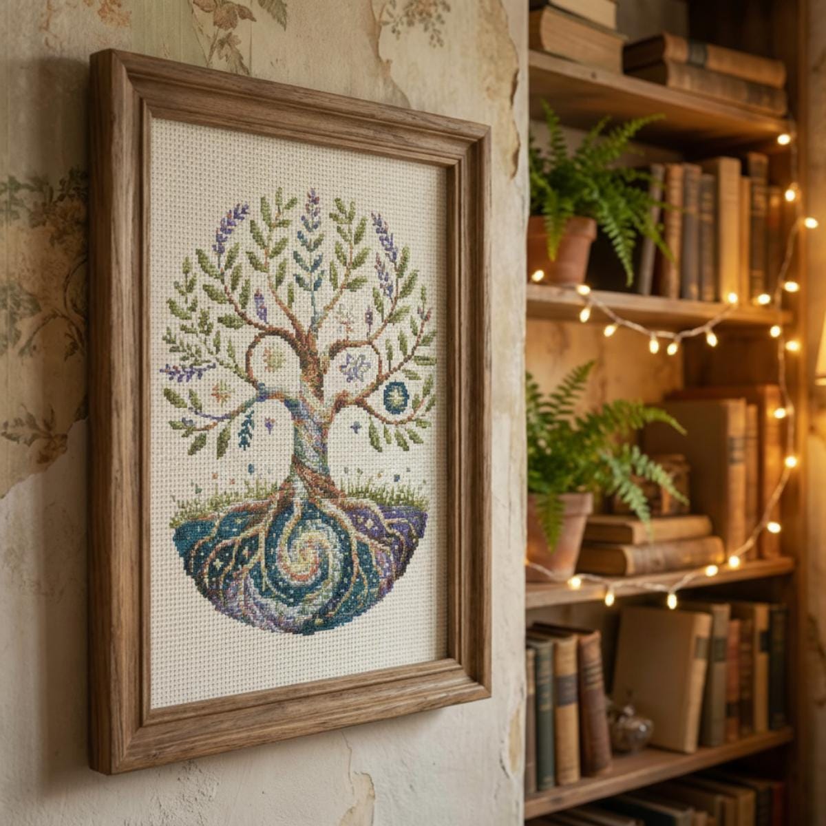 Cosmic Tree of Life Cross Stitch Pattern, Galaxy Fantasy Embroidery PDF ...