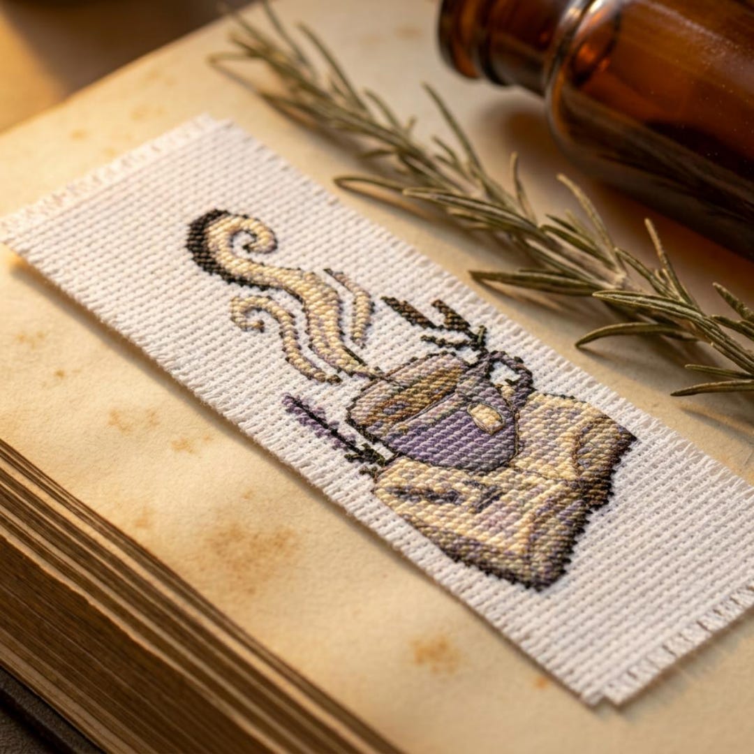 Tea Cup Cross Stitch Bookmark Pattern, Teacup and Lavender PDF ...