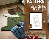 Laundry Pile Rug Tufting Pattern, Funny Room Decor (Digital PDF)