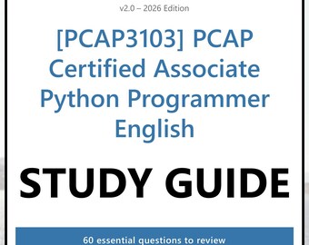 PCAP Python-programmeringsövningsguide PDF - engelska, 60 frågor