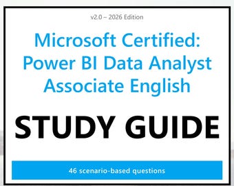 Microsoft Power BI Data Analyst Associate Practice Guide PDF - Engels, 46 vragen