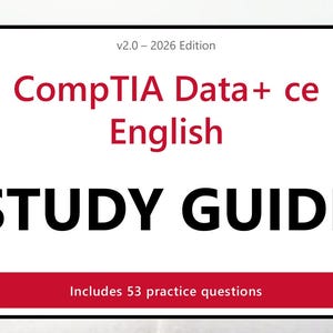 Guide pratique CompTIA Data+ (PDF) - Anglais, 53 questions