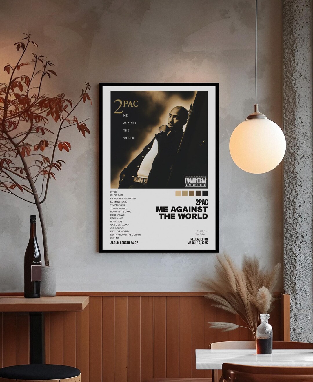 2pac Me Against the World Poster | 90s Aesthetic Wall Art | Hip Hop ...