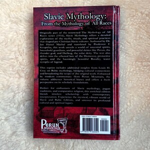 Back Cover Of Slavic Mythology: From the Mythology of All Races by Jan Hanuš Máchal , Louis Herbert Gray, Perun Mountain