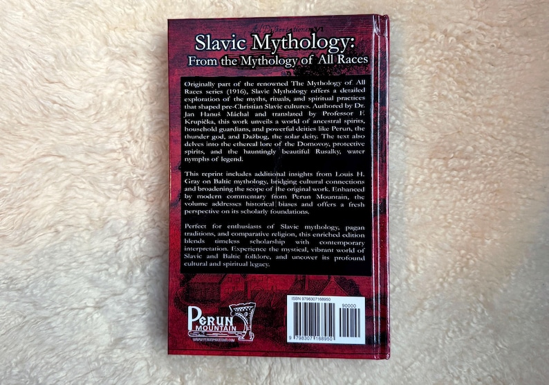 Back Cover Of Slavic Mythology: From the Mythology of All Races by Jan Hanuš Máchal , Louis Herbert Gray, Perun Mountain