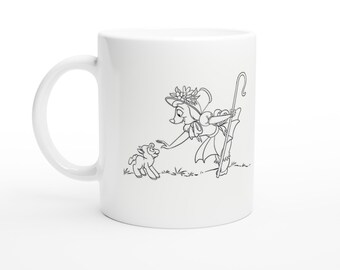 Little Bo-Peep Ceramic Mug – Cartoon Sheep Design
