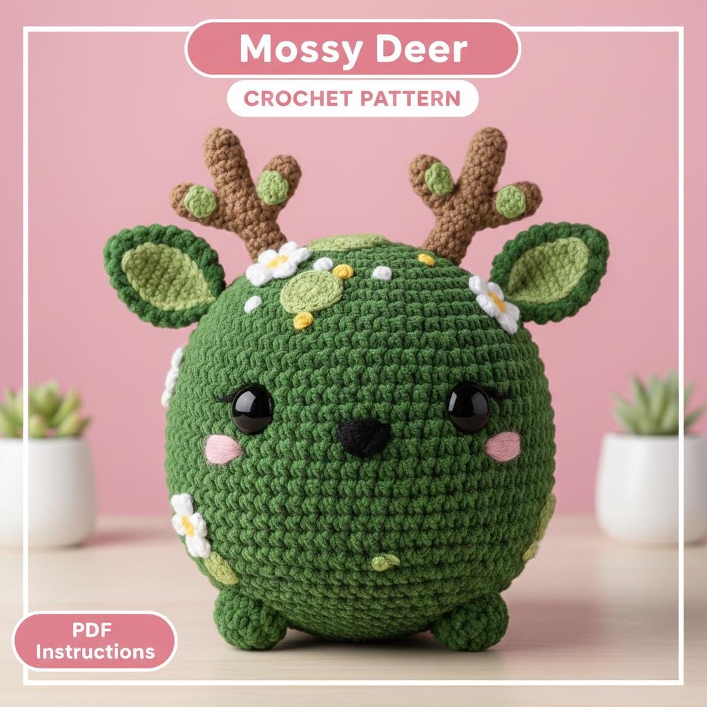30 Deer Crochet Patterns for Woodland, Holiday, and Amigurumi Projects 29 Moss Deer