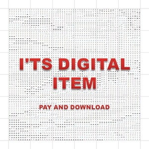 May include: A digital item graphic with the text "IT'S DIGITAL ITEM" in red, with the words "PAY AND DOWNLOAD" below. The background is a grid pattern of symbols and numbers.
