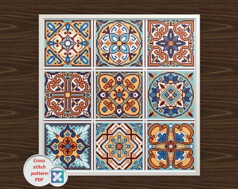 Die Erinnerungen an Marokko. Geometrischer Kreuzstich, Mosaik Ornament Sampler, PDF, Pattern keeper Kompatibel