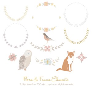 INSTANT DOWNLOAD "Flora & Fauna" - PNG Files - Digital Graphic Set - Photoshop - Photo Overlays