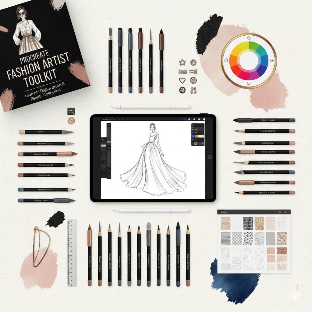 Procreate Fashion Illustration Brush Set | Ultimate Fashion Design ...