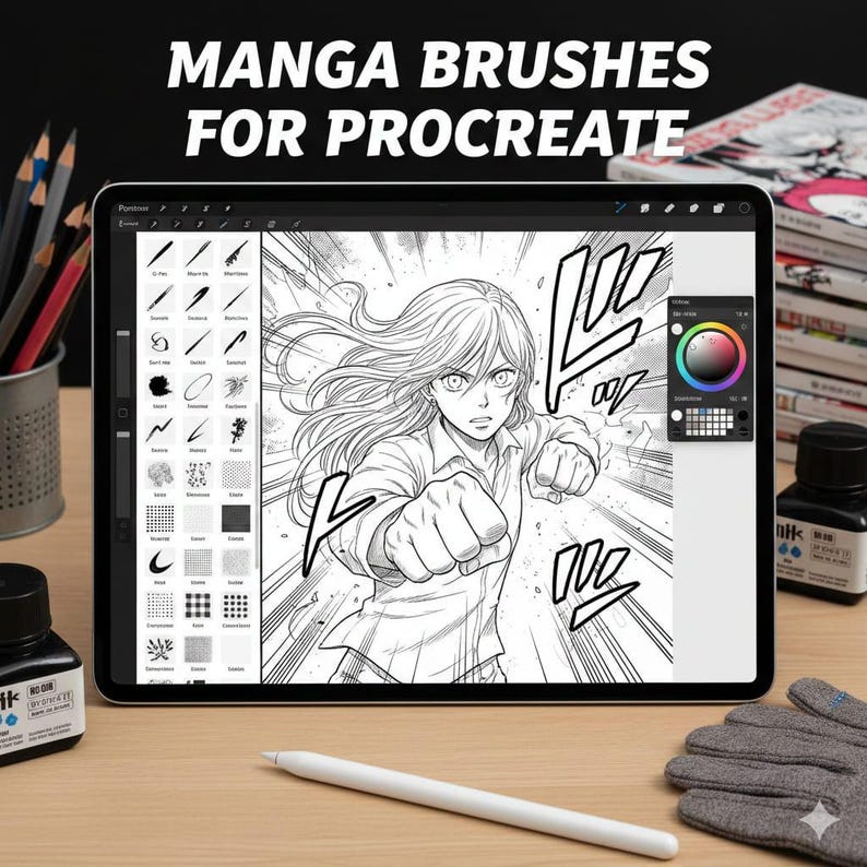 Ultimate Manga Brush Pack for Procreate | Sketching Brushes for Comics ...