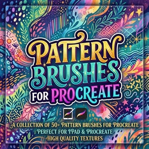 Pattern Brushes for Procreate, Seamless Repeating Texture Brush, Realistic Textile, Linen, & Canvas Brushes and Procreate Tools