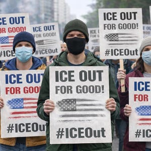 Panneau de protestation pour la justice en matière d'immigration | Pas de rois | La glace définitivement disponible, imprimable (téléchargement numérique)