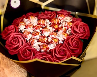 Luxury Chocolate Bouquet – Ferrero Rocher & Lindt, Elegant Gift Box